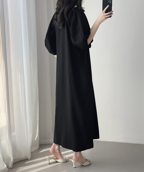 ABITOKYO（アビトーキョー） ワンピース バルーン袖キーネックロング