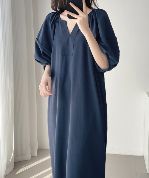 Valentino Boutique ネイビー 長袖ワンピース Valentino Boutique ネイビー 長袖ワンピース ワンピース