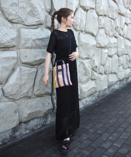 セットアップ mesh knit setup /メッシュ サマー ニット レディース