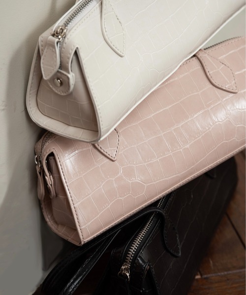 lawgy（ラウジー） ショルダーバッグ バッグ crocodile thin rectangle