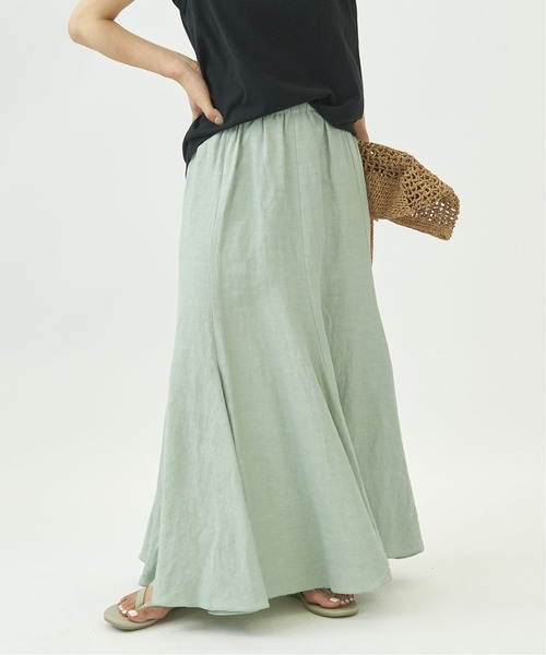 【美品】plage ロングスカート 追加》Washable Fibril ロングスカート（スカート）｜Plage