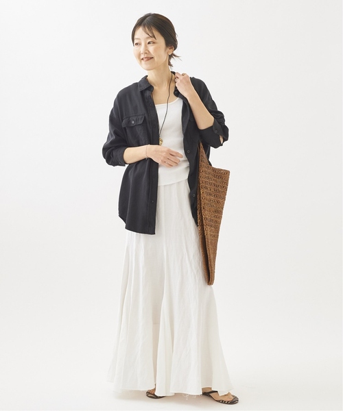 【美品】Plage ロングスカート　洗える 36 ML 1回の着用 plage 「Plage」 ロングスカート 36 グリーン レディース
