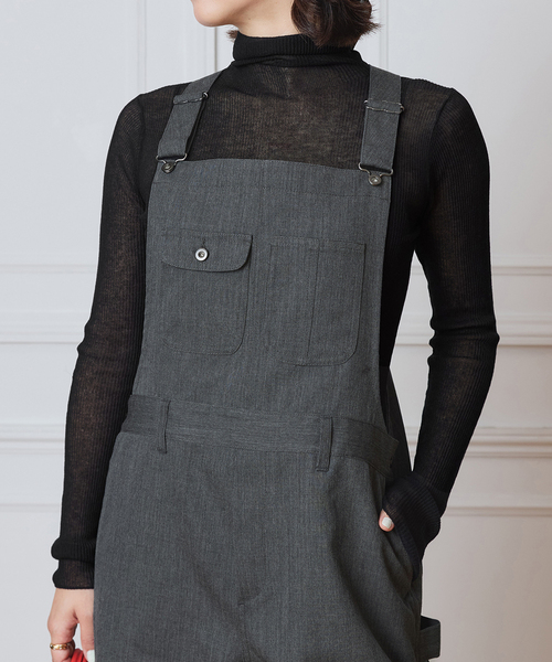 IENA LA BOUCLE サロペット オーバーオール ウールツイル