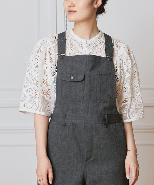 IENA LA BOUCLE サロペット オーバーオール ウールツイル