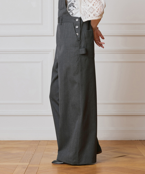 IENA LA BOUCLE サロペット オーバーオール ウールツイル