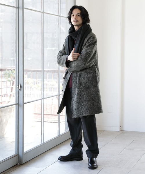 「niko and...」 チェスターコート LARGE グレー メンズ_画像2