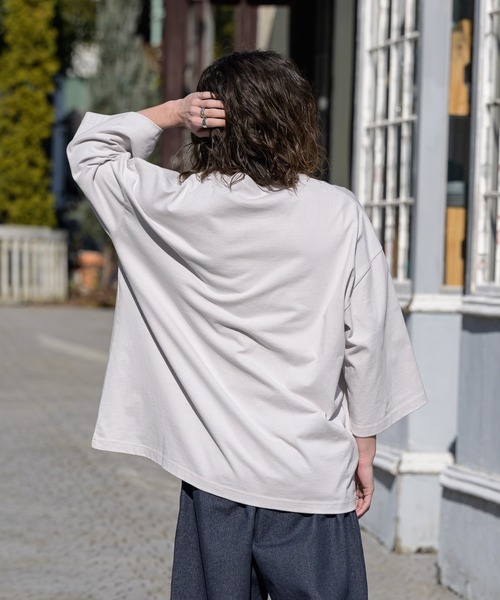 「Casper John」 7分袖Tシャツ SMALL ベージュ メンズ