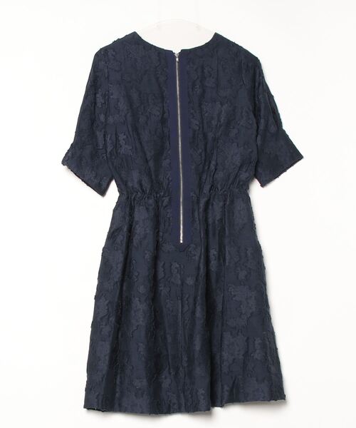 「OKIRAKU」 半袖ワンピース FREE ネイビー レディース_画像2