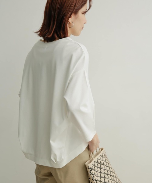 「URBAN RESEARCH DOORS」 7分袖カットソー SMALL ホワイト レディース