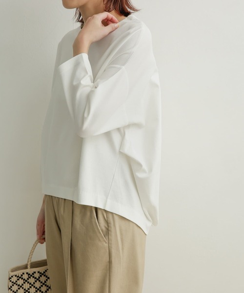 「URBAN RESEARCH DOORS」 7分袖カットソー SMALL ホワイト レディース