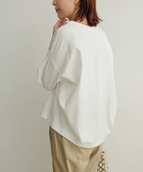 「URBAN RESEARCH DOORS」 7分袖カットソー SMALL ホワイト レディース