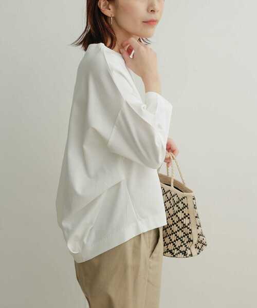 「URBAN RESEARCH DOORS」 7分袖カットソー SMALL ホワイト レディース