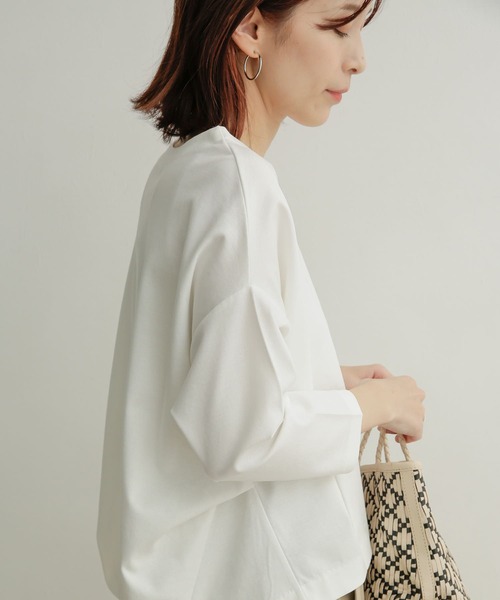 「URBAN RESEARCH DOORS」 7分袖カットソー SMALL ホワイト レディース