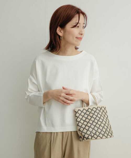 「URBAN RESEARCH DOORS」 7分袖カットソー SMALL ホワイト レディース