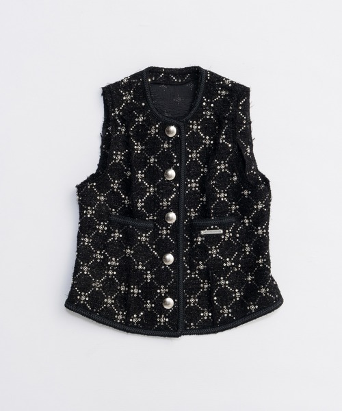 ベスト ジレ 「2025Autumn Pre-Order」ツイードベスト / Tweed Vest レディース PRANK PROJECT ベスト ジレ 「2025Autumn Pre-Order」ツイード