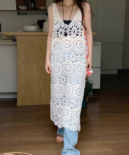 ReRe ワンピース 刺繍ロングワンピース : ZOZOTOWN Yahoo!店 - 通販