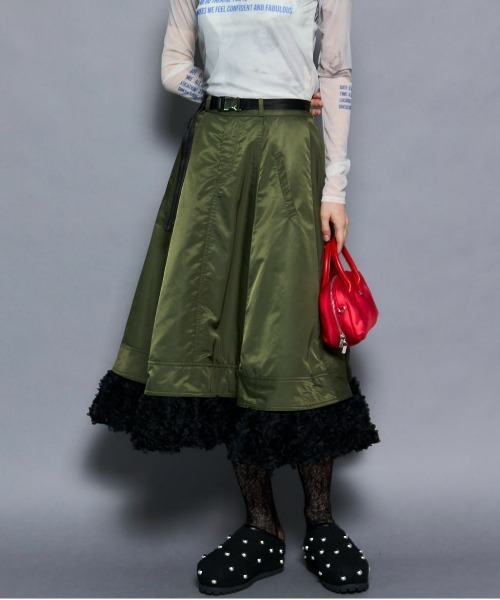 MAISON SPECIAL（メゾンスペシャル） スカート Belted 2way Flower Hem