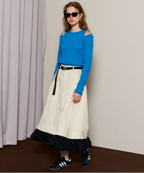 ドゥーブルメゾン　カフェテリアスカート double maison ドゥーブルメゾン カフェテリアスカート