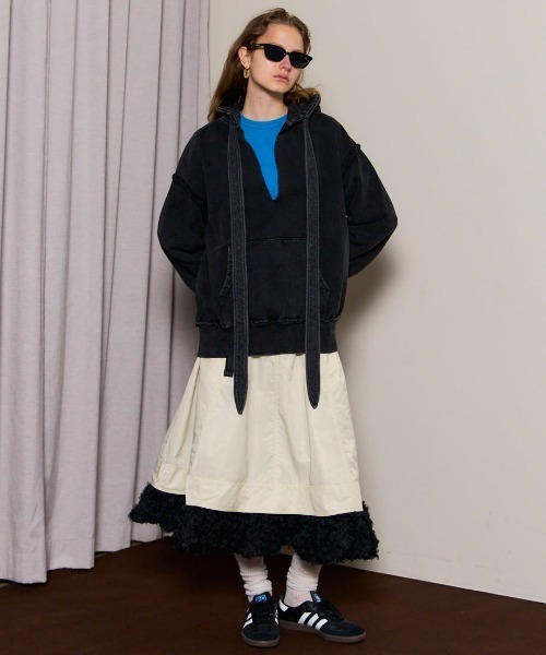 スカート Belted 2way Flower Hem Volume Skirt Belted 2way Flower Hem Volume Skirt