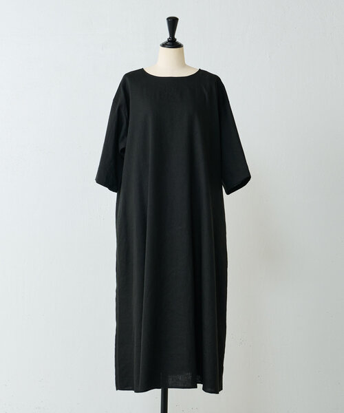 BEARDSLEY 「BEARDSLEY」 7分袖ワンピース 1 ブラック BEARDSLEY 「BEARDSLEY」 7分袖ワンピース 1 ブラック