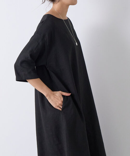 BEARDSLEY 「BEARDSLEY」 7分袖ワンピース 1 ブラック BEARDSLEY 「BEARDSLEY」 7分袖ワンピース 1 ブラック