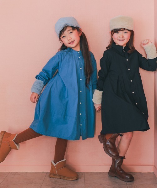 NHT ワンピース NHT/エヌエイチティー タックシャツワンピース キッズ 