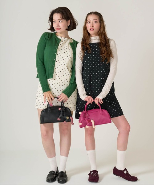 TINA：JOJUN パフスリーブ ドッキングミニワンピース セール】パフスリーブ ドッキングミニワンピース TINA：JOJUN