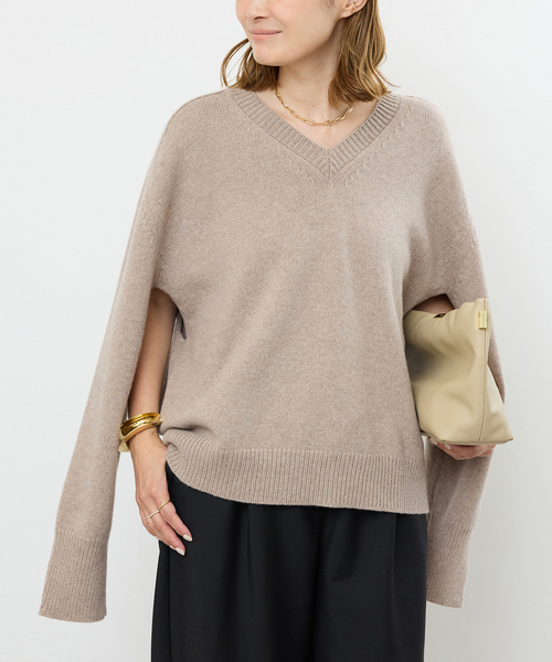 NN　DEUXIEME CLASSE ブラックVネックセーター Deuxieme Classe（ドゥーズィエムクラス） ニット セーター *Fine