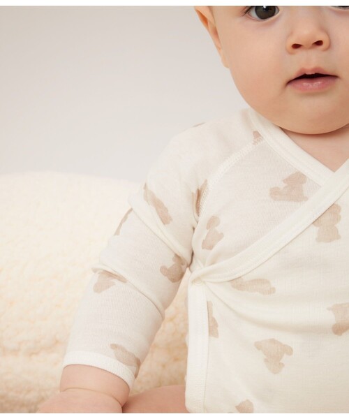 ！！！！早いもの勝ち！！！！【新品未使用】PETIT BATEAU ベビー肌着 PETIT BATEAU（プチバトー） ベビー肌着 長袖あわせボディ3枚組