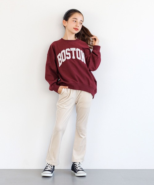 coca（コカ） パンツ キッズ 親子お揃いベロアラインパンツ キッズ