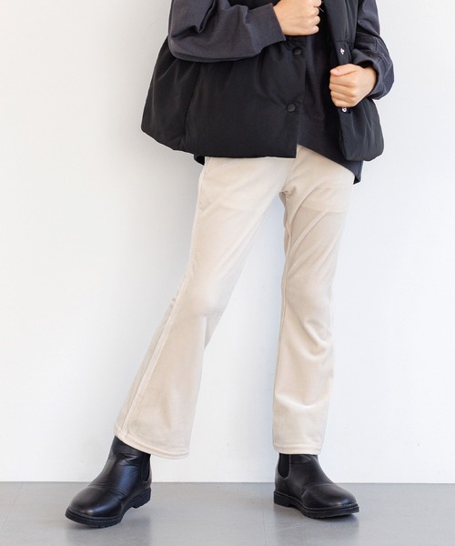 ♔ あこ ♔ coca（コカ） パンツ キッズ 親子お揃いベロアラインパンツ キッズ