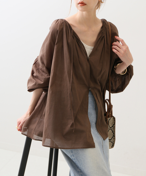 SLOBE IENA（スローブイエナ） 長袖ブラウス FREE ブラック レディース