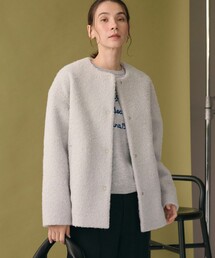 BEAUTY＆YOUTH UNITED ARROWS コート アウター ブークレ ノーカラー