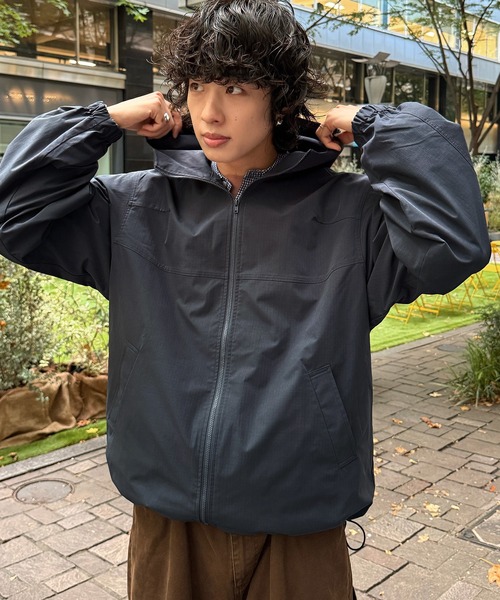 完売人気アウター　ミニリップストップブルゾン マウンテンパーカー SALON adam et rope'｜【WEB限定】2WAYリップストップフードブルゾン