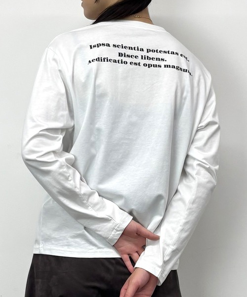 figueroua ロンt フォトプリント ホワイト tシャツ フォトプリントロングTシャツ レディース : ZOZOTOWN Yahoo!店