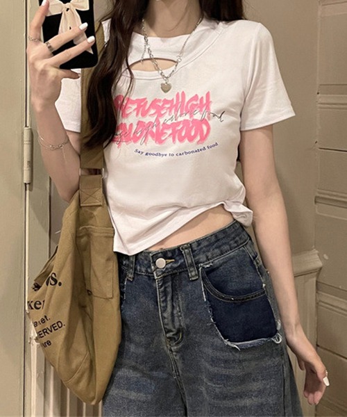 「HALEY PESCA」 半袖カットソー LARGE ホワイト レディース_画像9
