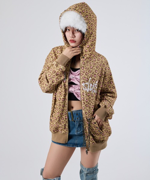 dollslutz パーカー 「dollslutz」silver metallic over zip hoodie 