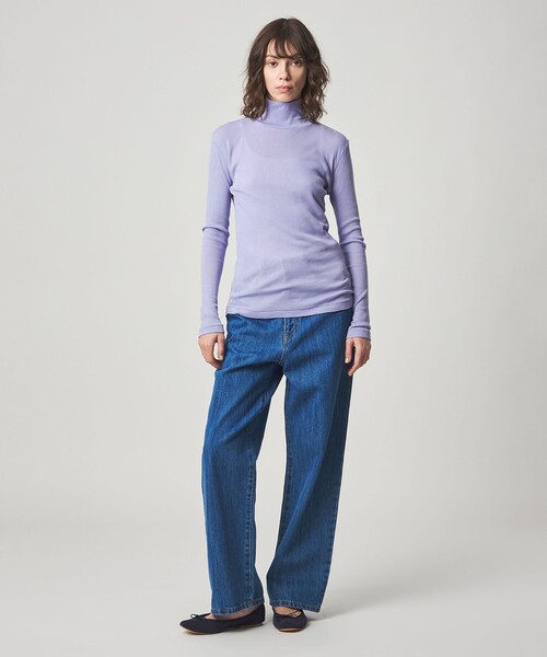 2018aw ELIN PRE ALAN タートルプルオーバー Steven Alan＞コットン シルク リブ タートルネック プルオーバー