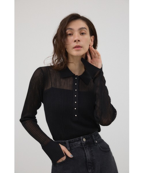 「crie conforto」 長袖ニット FREE ブラック レディース_画像2