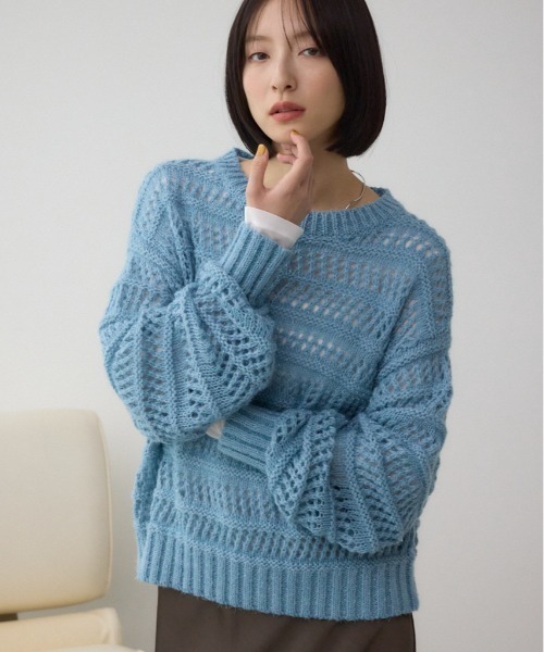 AZUL BY MOUSSY（アズールバイマウジー） ニット セーター メッシュ 