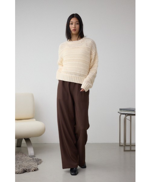 新品タグ付き◎barassi ドライバーズニット　セーター　ボーダー　トップス AZUL BY MOUSSY（アズールバイマウジー） ニット セーター メッシュ