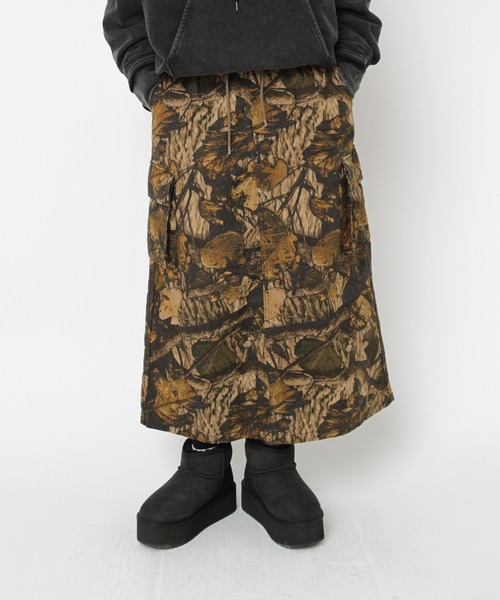 RNA（アールエヌエー） スカート G1101 カモフラージュカーゴロング