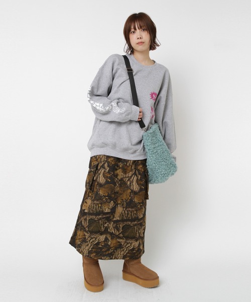 RNA（アールエヌエー） スカート G1101 カモフラージュカーゴロング