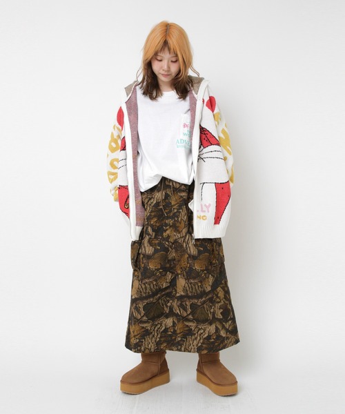 RNA（アールエヌエー） スカート G1101 カモフラージュカーゴロング