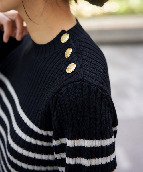 IENA（イエナ） ニット セーター ワイドリブプルオーバー レディース