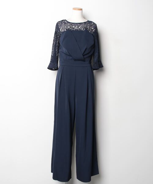 DRESS+（ドレスプラス） 「DRESS PLUS」 パンツドレス X-LARGE ネイビー レディース : ZOZOTOWN Yahoo ...