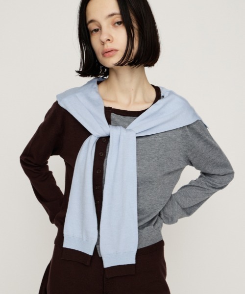 SLY（スライ） ニット セーター SLEEVE DOCKING KNIT TOPS スリーブ