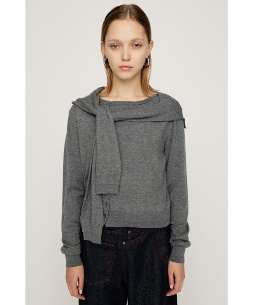 SLY（スライ） ニット セーター SLEEVE DOCKING KNIT TOPS スリーブ