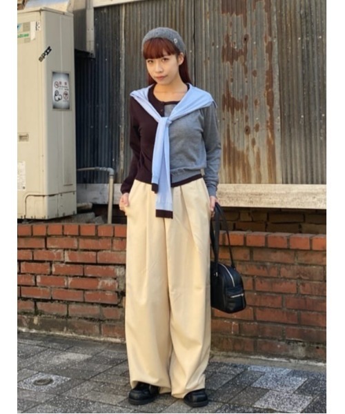 SLY（スライ） ニット セーター SLEEVE DOCKING KNIT TOPS スリーブ