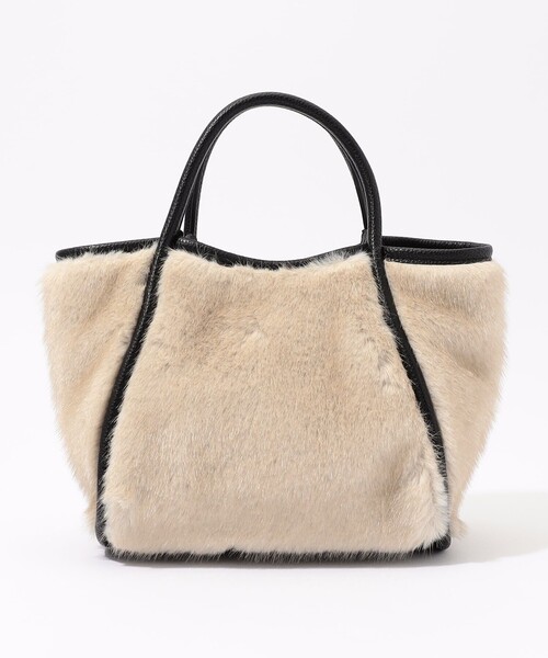 ■専用■美品 トゥモローランド 2,7万円 フォックスファーのバッグ イエロー トゥモローランドグッズ TOMORROWLAND GOODS TOMORROWLAND フェイク